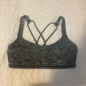 Lululemon sports bra size 4 (black and white) crisscross back